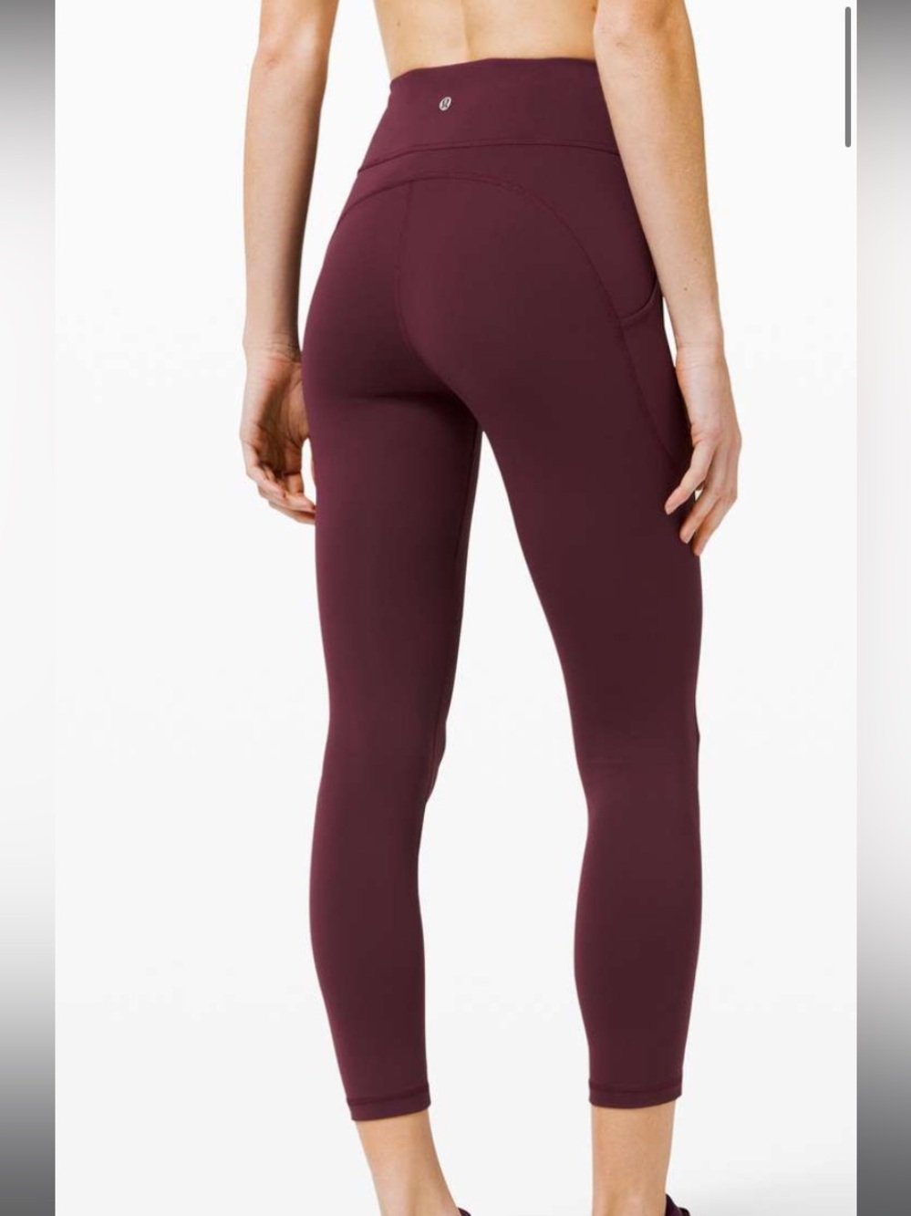 Lululemon Invigorate High-Rise Tight  Workout Leggings 8 Medium Maroon Burgundy